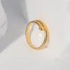 Bague à ongles bijoux de luxe anneaux Midi pour femmes alliage d'acier titane processus plaqué or cadeaux de mode pour accessoires féminins Fade Not Allergic Store