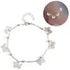 Fußkettchen Damen-Fußkettchen, modisch, verstellbar, Schmetterlingsdekor, Strand-Knöchelarmband, Fußschmuck für Frauen und Mädchen, Accessoires