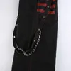 Женские брюки Slucte Gothic Chain Bangage Wide Leg Women Женщины негабаритные темные академические брюки уличная одежда 90 -х