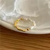 100% 925 стерлингового серебра геометрические нерегулярные кольца для женщин пресноводной жемчужной свадеб Кольцо
