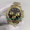 8 Color 904L Steel Chrono Sport Watch for Men 40mm 18ct yellow gold bracelet dial men autory
