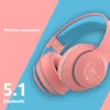 Mobiltelefonörlurar Bluetooth -hörlurar Fällbara trådlösa headset Bass Stereo Earphone Mp3 -spelare med Mic Support TF Card Aux PC 230214