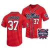 VIN 2022 College World Champions Ole Miss Baseball Jersey Kemp Rebels Alderman Brandon Johnson Justin Bench Dylan DeLucia Derek Diamond Tim Elko Josh Mallitz Jers