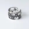Cluster Rings 2Pcs Fashion Engagement Promise Halloween Punk Five-pointed Star Geometric Party Ring