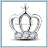 Charm 925 Sterling Sier Crown أقراط للنساء أزياء صغيرة الأذن دبوس مجوهرات راقية تسليم DHQJF