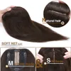Synthetic s Snoilite 10x12cm Hair Toppers Clips Natural 100 Human Women Topper Silk Base Clip In 230214