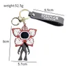 Cute Animation Chomper Flower Eleven Jewelry Key Chain Eddie Munson PVC Key Ring Accessories