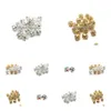 Other 30Pcs/Lot 6Mm/8Mm/10Mm Gold/Sier Round Pave Disco Ball Beads Rhine Stone Crystal Spacer For Diy Jewelry Drop Delivery Dhgarden Dh2Nc