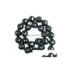 Magnetic Materials 8Mm Wholesale Natural Stone Beads Faceted Black Agata Round Loose For Jewelry Making 15 Inch Pick Size 4 Dhgarden Dh8Oa