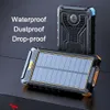 ZHT charge rapide 5v 2 4A batterie nouvelle banque d'alimentation solaire 20000mAh étanche Portable PowerBank312W