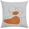 Oreiller Orange Série Saint Valentin Couple Couverture Canapé Voiture Et Siège De Bureau Décor À La Maison Chaise 45x45cm