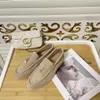 Projektant Loropiana Walk Shoes Lp Nowe lofo z miękkim dnem brytyjski styl Wygodny i pojedynczy leniwy ludzie płaski