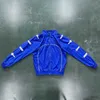 Jaqueta Trapstar Agasalho Masculino Irongate Shell Suit 2.0 Versão azul e preto 1to1 Letras bordadas Casaco feminino Tamanho XS-XL