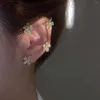 dangle earrings韓国の桜の花stud for女性のためのエレガントなクリスタルフラワーイヤリング記念日結婚式のジュエリー