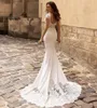 Party Dresses Gorgeous V Neck Mermaid Wedding Appliques Cap Sleeves Backless Sexy Bridal Gowns Robe De Lace Court Train 230214