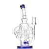 Glass Bong Smoking Bongs Dabber Rigs Tool Water Pipe Ten Arms Recycler 10.2インチ14mmクォーツバンガーまたはスライドボウル卸売業者とのジョイント