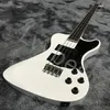 LVYBEST ЭЛЕКТРО ГИТАРА CUSTEM SHOP CUSTEM BASS 4 String Bass White New 2023 Custom Logo Custom Pendbord Inlay и Color