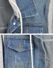 Jaquetas femininas! 2023 Winter Winter Spring Denim Casat Patchwork