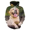 Sweats à capuche pour hommes Impression 3D de haute qualité Casual Sweat à capuche à manches longues Design de mode pour hommes et femmes Animal Dog