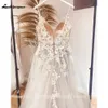 Abiti da festa Vestido Boho Chic Scollo a V A Line Abito da sposa 2023 Lakshmigown Senza spalline Abito da sposa Donna Spiaggia trouwjurk Robe de mariee 230214