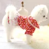 Dog Apparel Pet Teddy Schnauzer Small Spring Red Floral Skirt Pomeranian Chihuahua Bichon Puppy Clothes