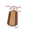 Porte-clés 10 pièces porte-clés en bois rectangulaire à collectionner porte-clés voiture sac suspendu pendentif peinture artisanat mignon pour femmes hommes