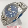 Armbandsur 39mm 36mm mode herrklocka med 24 juveler nh38 rörelse safir glas blå urtavla grönt lysande jubileum armbandwristwat