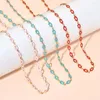 Chains Wholesale 1m/pack Stainless Steel Colorful Enamel Lips For Jewelry Making DIY Cute Chokers Bracelet Necklaces Supplies