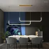 Kronleuchter modern für Esszimmer Küche Minimalismus Schwarz Gold Anhänger Deckenlampe Innenraum Wohnkultur Bar Shop LED Leuchte Leuchte