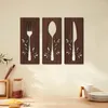 Ensembles De Vaisselle Cuisine Mur Décor Signe Manger Signes Ferme Cuillère Fourchette Suspendus Bois En Bois Amour Rustique Ustensiles Plaques Drôle Boisson Plaque