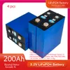 16st 202AH 3.2V LIFEPO4 BATERIA DIY 12V 24V 48V 200AH Uppladdningsbart batteri för solenergilagringssystem med TABAR NO -skatt