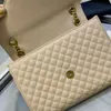 مصمم حقائب الساخنة الفاخرة مصمم محفظة crossbody حقيبة جلد طبيعي المرأة حقيبة سعة كبيرة حقائب كتف 24 سنتيمتر عالية الجودة أزياء سيدة سلاسل حقائب اليد