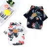Camisetas de estilo de praia havaiana de roupas de cachorro roupas de verão finas respiráveis ​​para cães pequenos cachorrinho colete de gato de gato chihuahua yorkies poodle