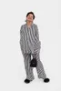 Abito da damigella d'onore Donna Stripe Sleepwear Accappatoio a due pezzi Home Dressing BlackWhite Womens Designer Pigiama Femme Lingerie