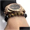 Бусинка мода Новые мужчины Ювелирные изделия 8 -мм матовой бусин с колонкой гематитовой браслет для женщин -шарм -подарки браслеты Dhgarden Dhg38