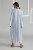 Bridesmaid Dress Sky Blue Women Sleepwear Lace Edge Bathrobe Hi-Lo Dressing Gown Babydoll Tulle Lingerie Bath Robe Simple Custom Made