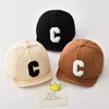 Caps Hats Childrens Kids Ed Hat Autumn Winter Warm Caps Cute Cartoon Bear Infant Corduroy Shortbrimmed Baseball 624months 230213