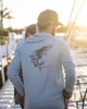 Camisetas al aire libre Pesca al aire libre Sudadera con capucha Hombres Ropa de pesca Verano Camisa de manga larga Traje de pesca Protección solar Transpirable Pescador Jersey Ropa J230214