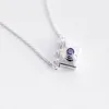 Pendentif Colliers Creative Caméra Collier Charme Femmes Mariage Violet Cristal Accessoires Mode Bijoux Cadeaux