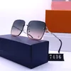 2023 Herren-Designer-Sonnenbrille für Frauen Luxus-Sonnenbrille Mode Große Vollrahmen-Quadrat-Antriebsbrille Strandbrille Brief mit Box