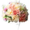Fleurs décoratives 30 cm 10 PCS/Lot boule de pièce maîtresse de Table artificielle décorations de fleurs de plomb de route de mariage TONGFENG
