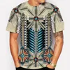 Men's T Shirts 2023 Summer Men's Fashion Tops T-shirt 3D Mechanical Printing Ethnic Costume Men Round Neck Oversized Top Cpe