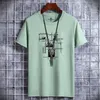 Men's T-Shirts Men's T-Shirts Quadrilateral Lattice Printing Cotton Men T Shirt Hip-Hop Cotton T-shirt O-neck Summer Male Causal Tshirts Fashion Loose 021523H