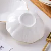 لوحات Phnom Penh Bone China عشاء الأدوات المائدة الإبداعية الدانتيل العميق القرص الخزفي الفاخر فاكهة الفاكهة الإكسسوارات المطبخ