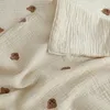 毛布はミランセルを生まれた毛布を生まれた赤ちゃん韓国の熊の刺繍の子供たち眠っている毛布の寝具アクセサリー230213