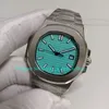 5 Orologi stile 170° anniversario per uomo 40mm Quadrante blu Bracciale in acciaio inossidabile Asia Cal.324 Movimento Orologi da polso Orologi da polso meccanici Orologio automatico