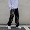 Męskie spodnie pająk workowate Harem Streetwear męskie letnie hip-hopowe spodnie typu casual moda męska spodnie bojówki anime y2k mężczyźni japońskiY2K 230214