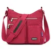 Sacs de soirée Femmes Sac fourre-tout décontracté grande capacité Crossbody Multi-zipper Pocket imperméable Messenger-sac