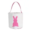 Toile panier de Pâques oreilles de lapin sacs de Pâques de bonne qualité pour enfants seau cadeau dessin animé lapin carring oeufs sac FY7459 ss0214