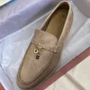 Chaussures de marche Loropiana de styliste Lp Ins, mocassins en cuir avec semelles souples, chaussures Slacker de Style britannique, chaussures décontractées pour femmes, nouvelle collection